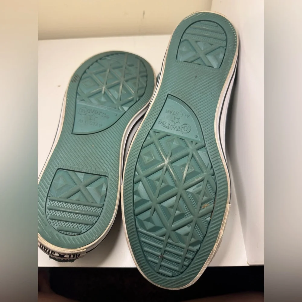 Converse All Star Chuck Taylor High Top women’s size 9.5 men 7.5 green suede - Picture 9 of 11